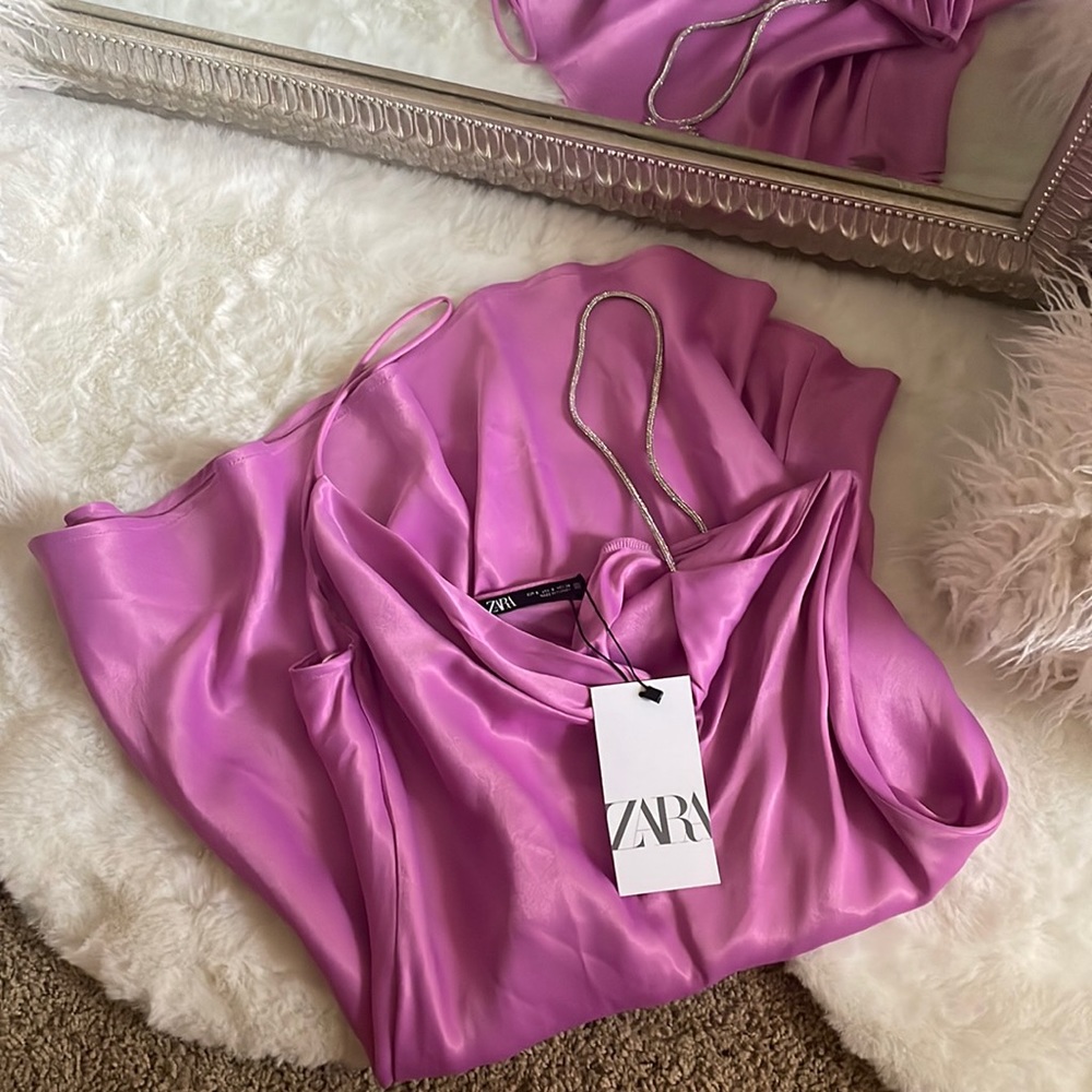 Zara Satin Dress size Small